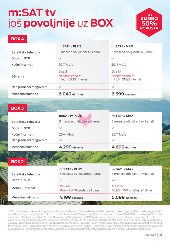 mts : Akcijski katalog Tvoj svet Januar 2026, strana 31 : Lisica.RS