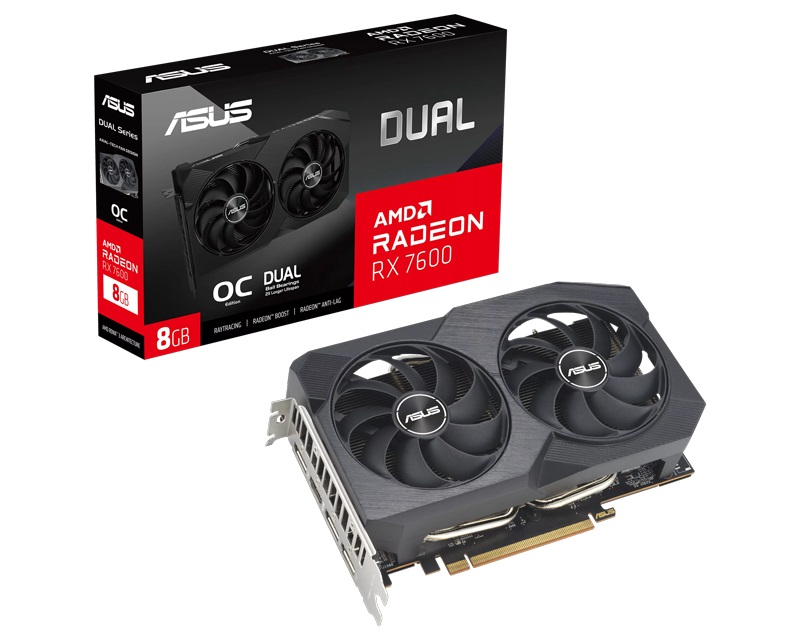 ASUS Dual Radeon RX 7600 V2 OC Edition 8GB GDDR6