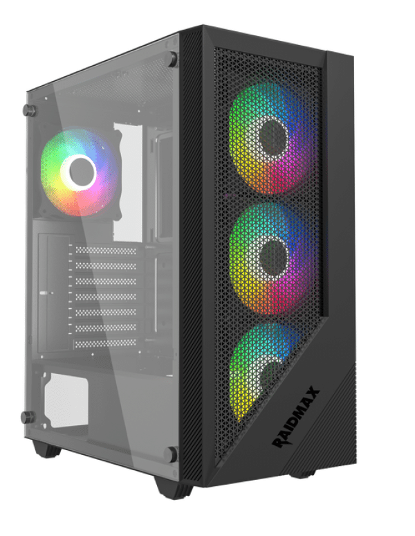 Kućište Raidmax Obsidian window/black, 4x 120mm RGB/650W/RO650RGB