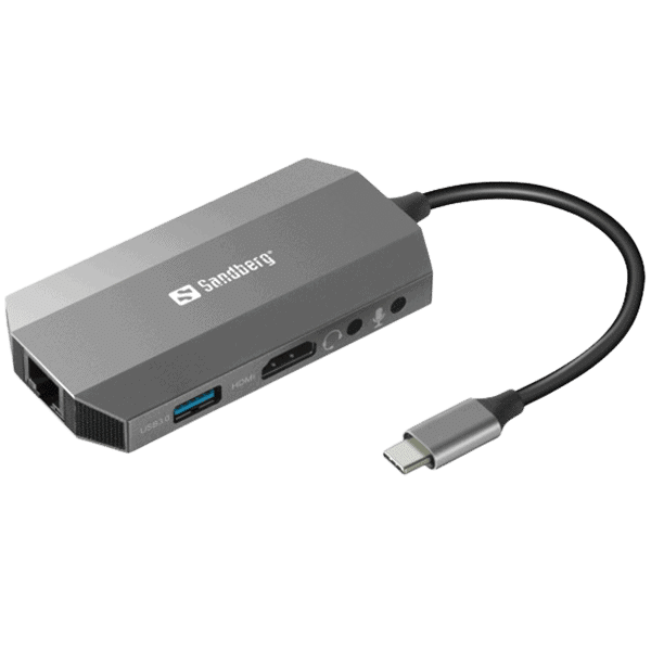 Docking station Sandberg 6in1 USB-C - HDMI/USB 3.0/USB C/LAN PD 136-33