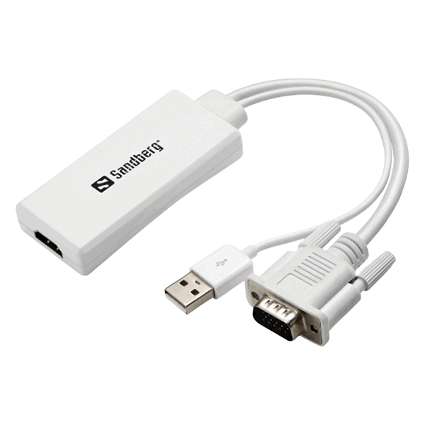 Adapter konverter Sandberg VGA + Audio - HDMI FHD 508-78