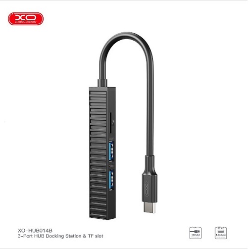 XO HUB Type-C na USB3.0+USB2.0 * 2+TF HUB014B