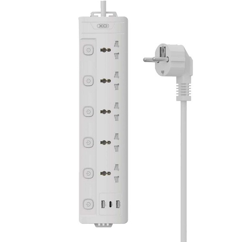 XO Produžni Kabl WL19 5 utičnica + 2USB+C 2m