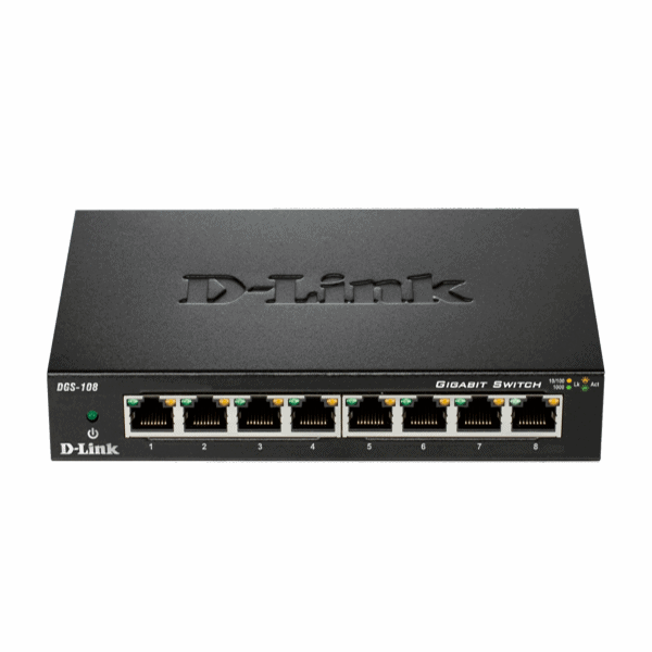 LAN Switch D-Link DGS-108GL 10/100/1000Mbps 8port Metal Gigabit