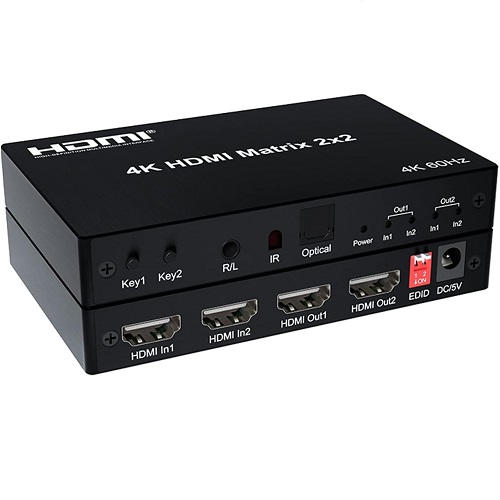 HDMI Matrix Kettz 4k 60hz 2x2 HM-K252