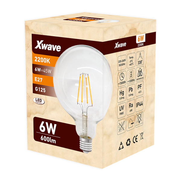 Xwave E27 6W SL-F-S6-2200K Filament Sijalica 2200K