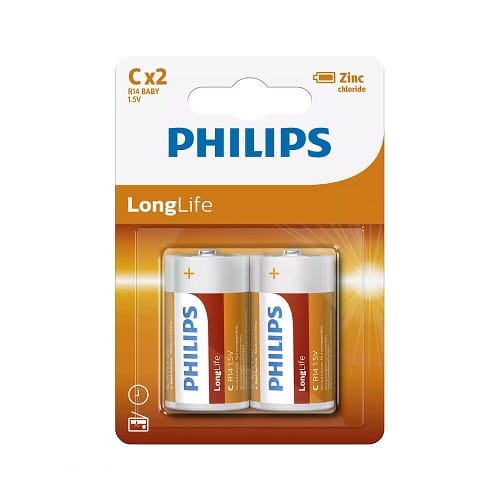 Philips Baterija Longlife R14/C 1.5V