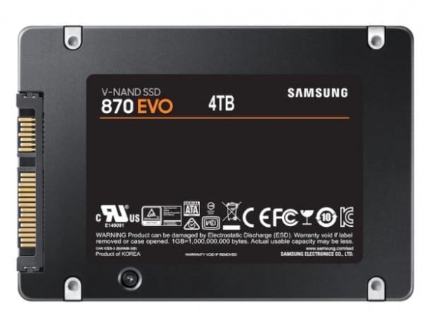 SSD 2.5&quot; SATA 4TB Samsung 870 EVO 560/530MBs, MZ-77E4T0B/EU