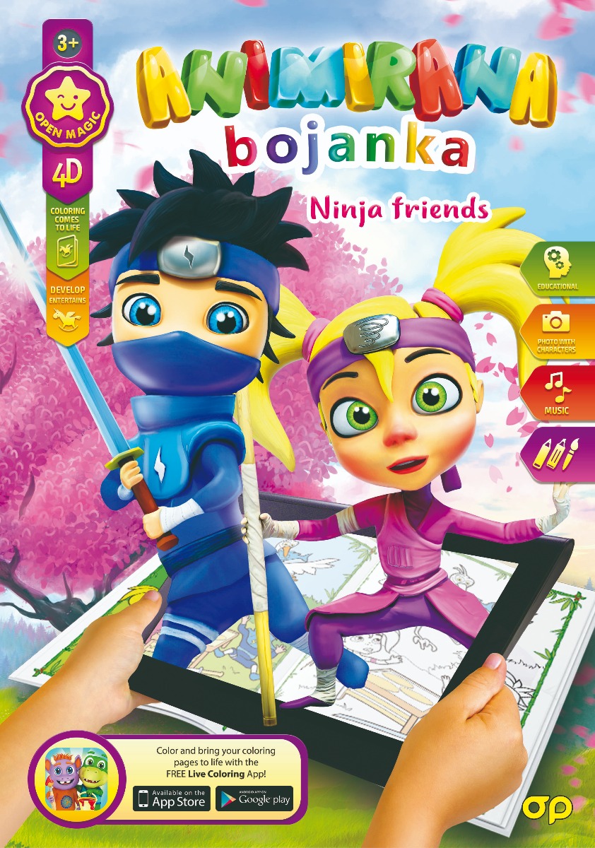 Bojanka 4D Ninja friends