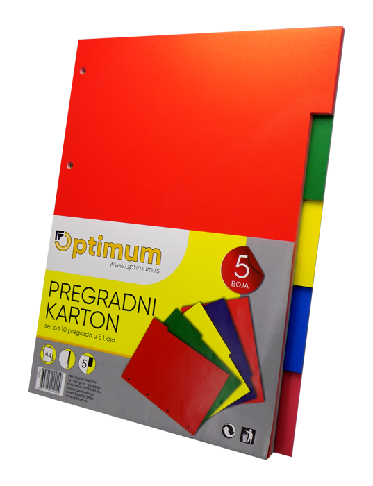 PREGRADNI KARTON A4 1/50 COLOR 20753 OPTIMUM 250gr