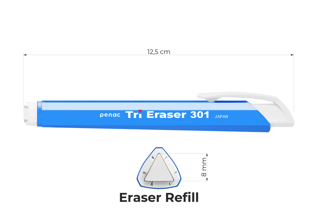 GUMICA PENAC TRI ERASER 301 ET0401-35 DISPLAY