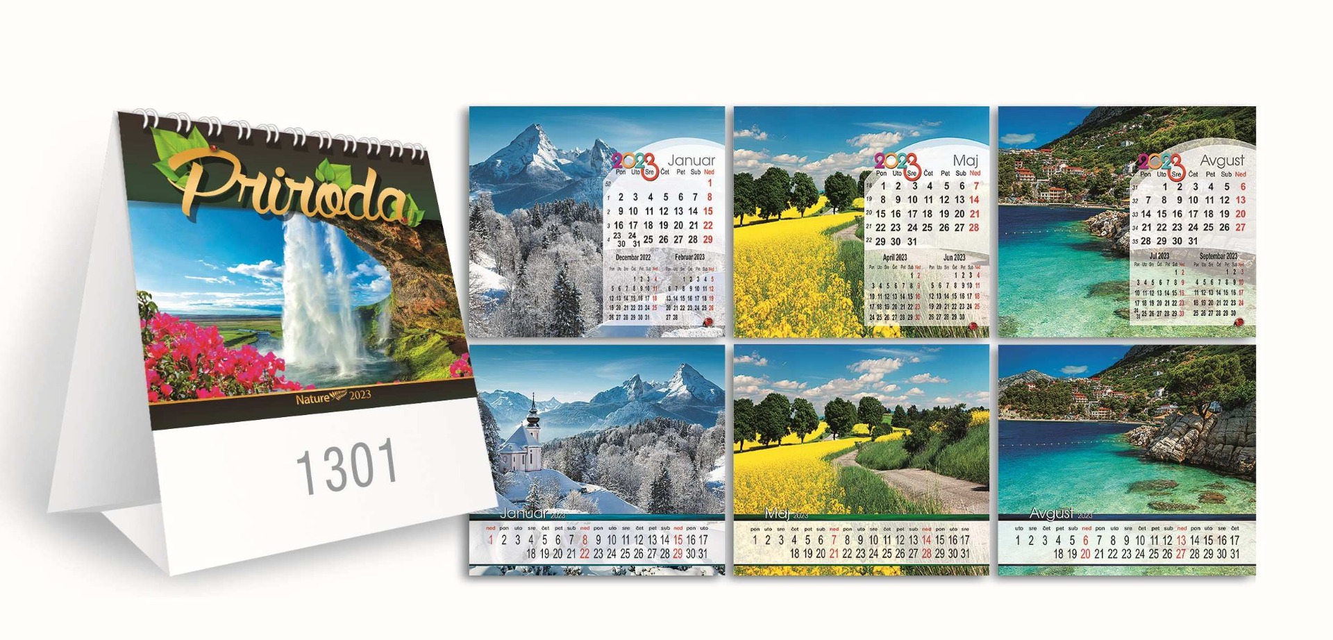 KALENDAR STONI PRIRODA 12+1 1301