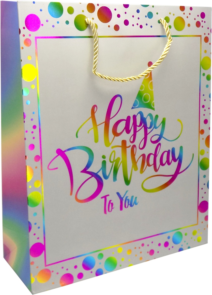 KESA UKRASNA M 18x23x10 OP1722 HAPPY BIRTHDAY HOLOGRAM WY