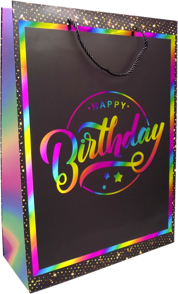 KESA UKRASNA XL 30x41.5x12 OP1724 HAPPY BIRTHDAY HOLOGRAM WY