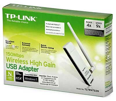 TP Link TL-WN722N USB Wireless Adapter 802.11b/g/liteN