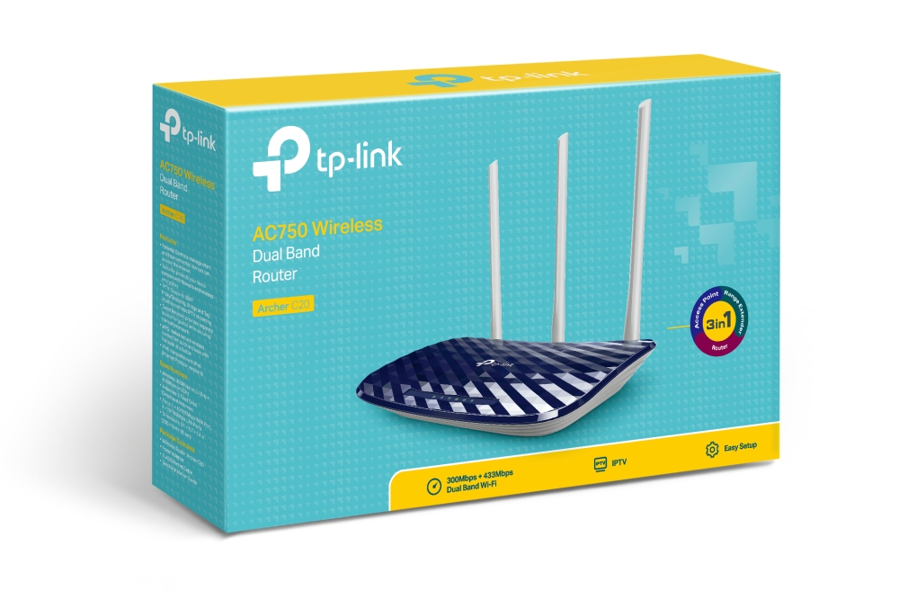 TP Link Archer C20 - AC750 Wireless Dual Band Router