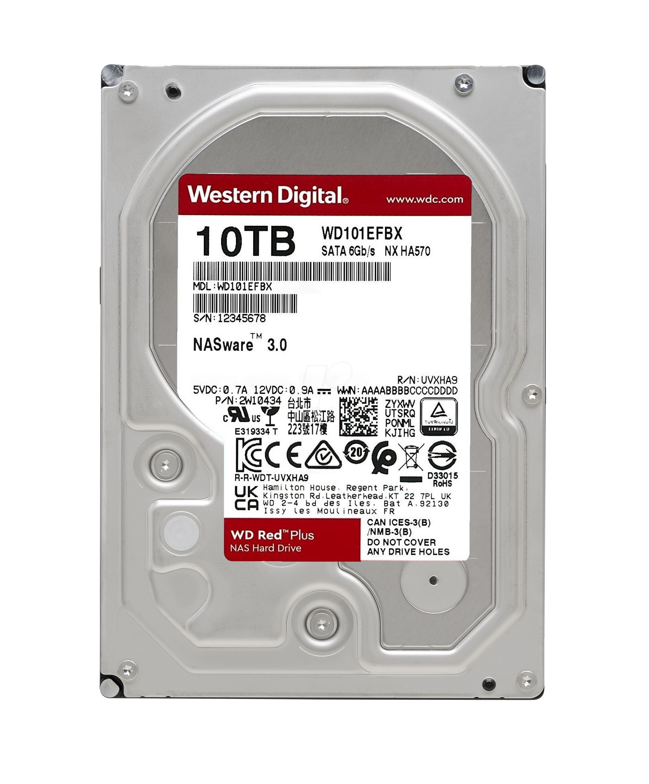 Western Digital 10 TB Red Plus WD101EFBX