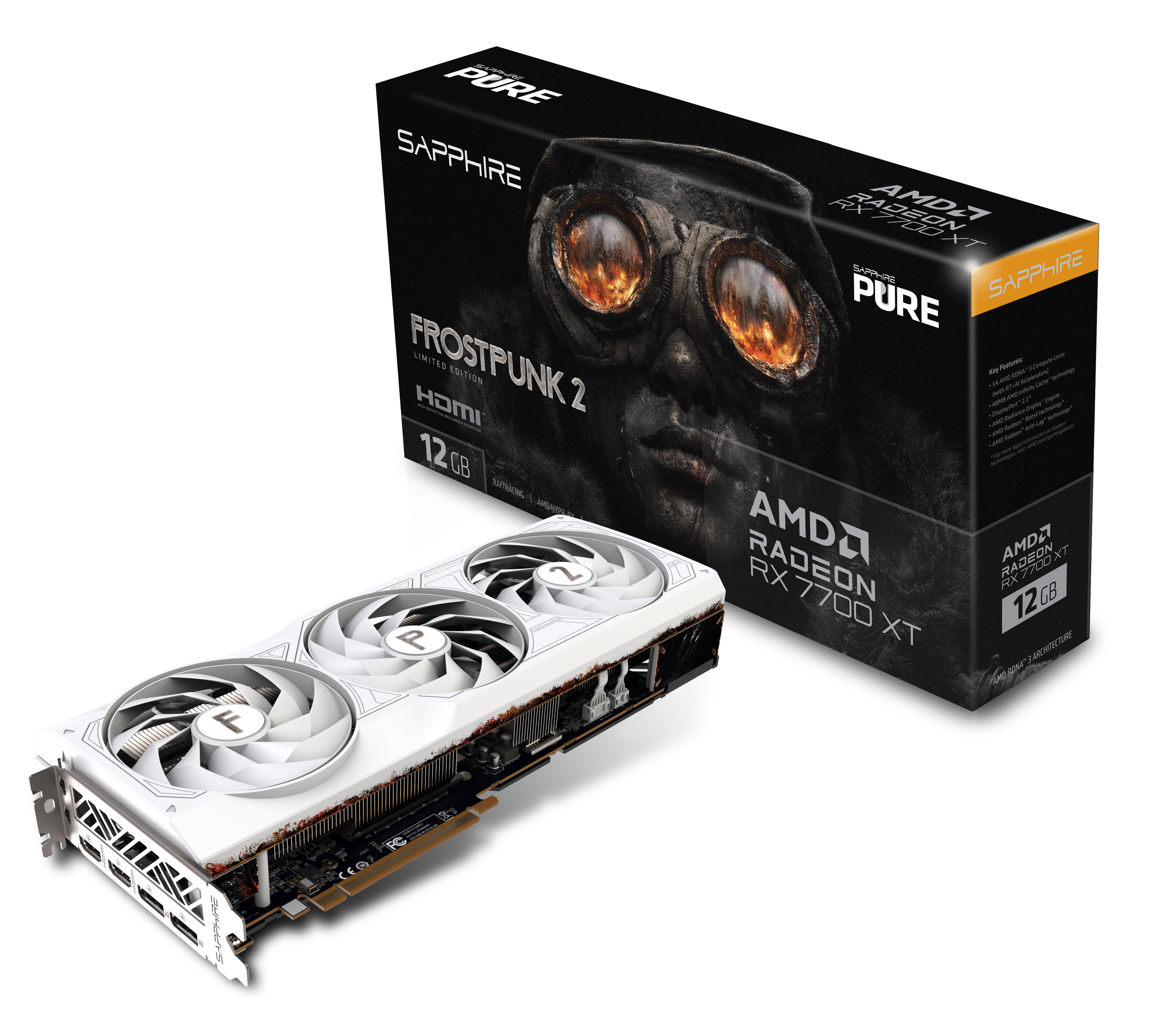 Sapphire PURE Frostpunk 2 RX 7700 XT 12GB 11335-08-50G