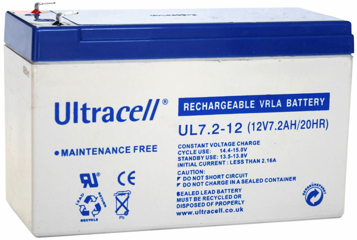 Ultracell UL7.2-12 Battery 12V / 7.2Ah