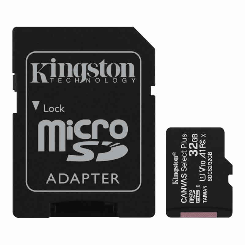 Kingston MicroSD Card 32GB SDCS2/32GB + SD Adapter