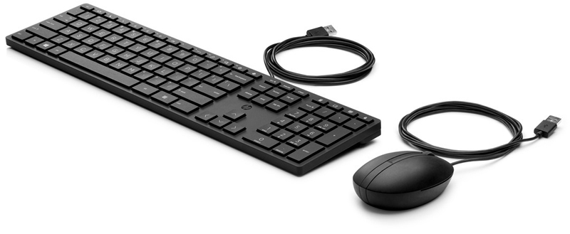 HP 320MK Wired Desktop Mouse and Keyboard Black (9SR36AA)