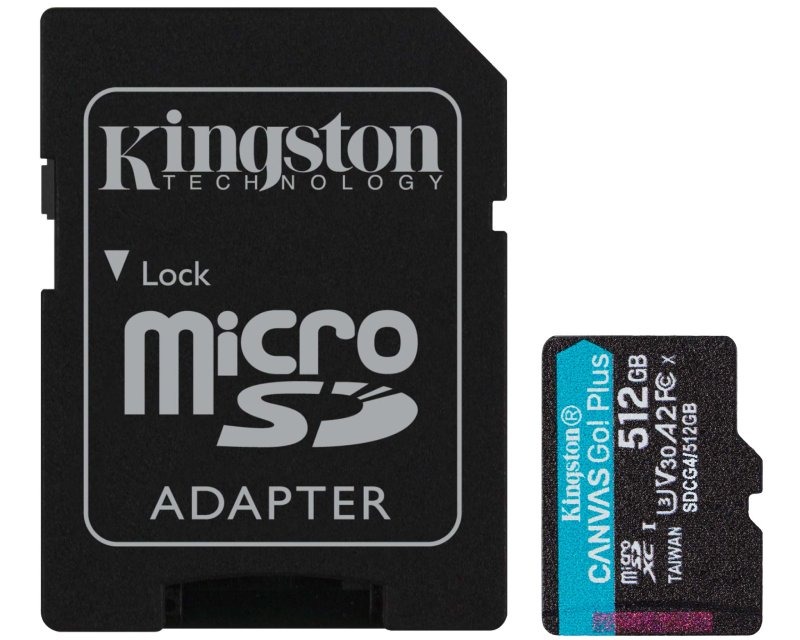 Kingston MicroSD Card 512GB SDCG4/512GB + SD Adapter