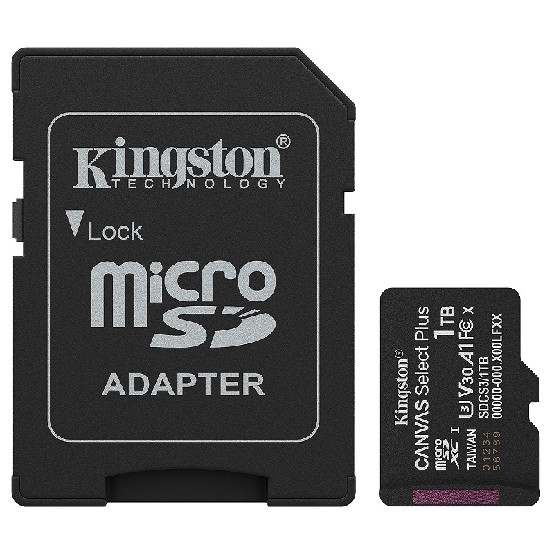 Kingston MicroSD Card 1TB SDCS3/1TB + SD Adapter
