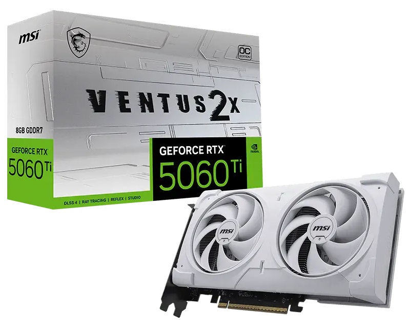 MSI RTX 5060 Ti 8G VENTUS 2X OC WHITE PLUS