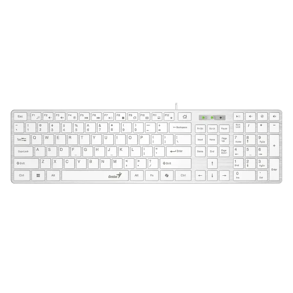 Genius SlimStar 126 USB US Bela Tastatura