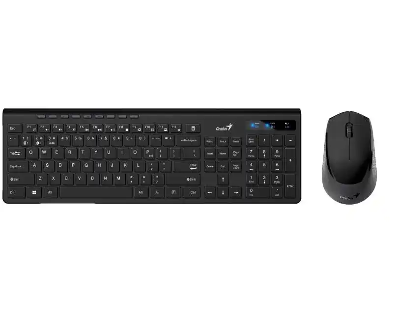Genius SlimStar 8230 US Crna Bežična Tastatura i Miš Set