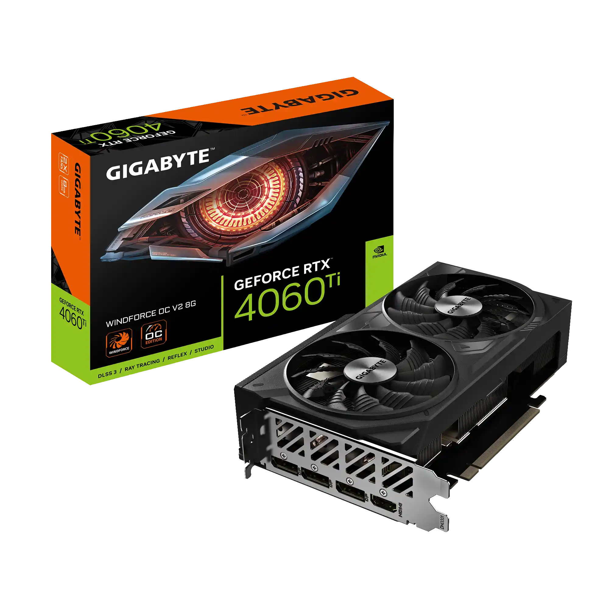 Graficka karta Gigabyte GeForce RTX 4060 Ti WINDFORCE OC V2  GDDR6 8GB 128 bit 2xDP/2xHDMI