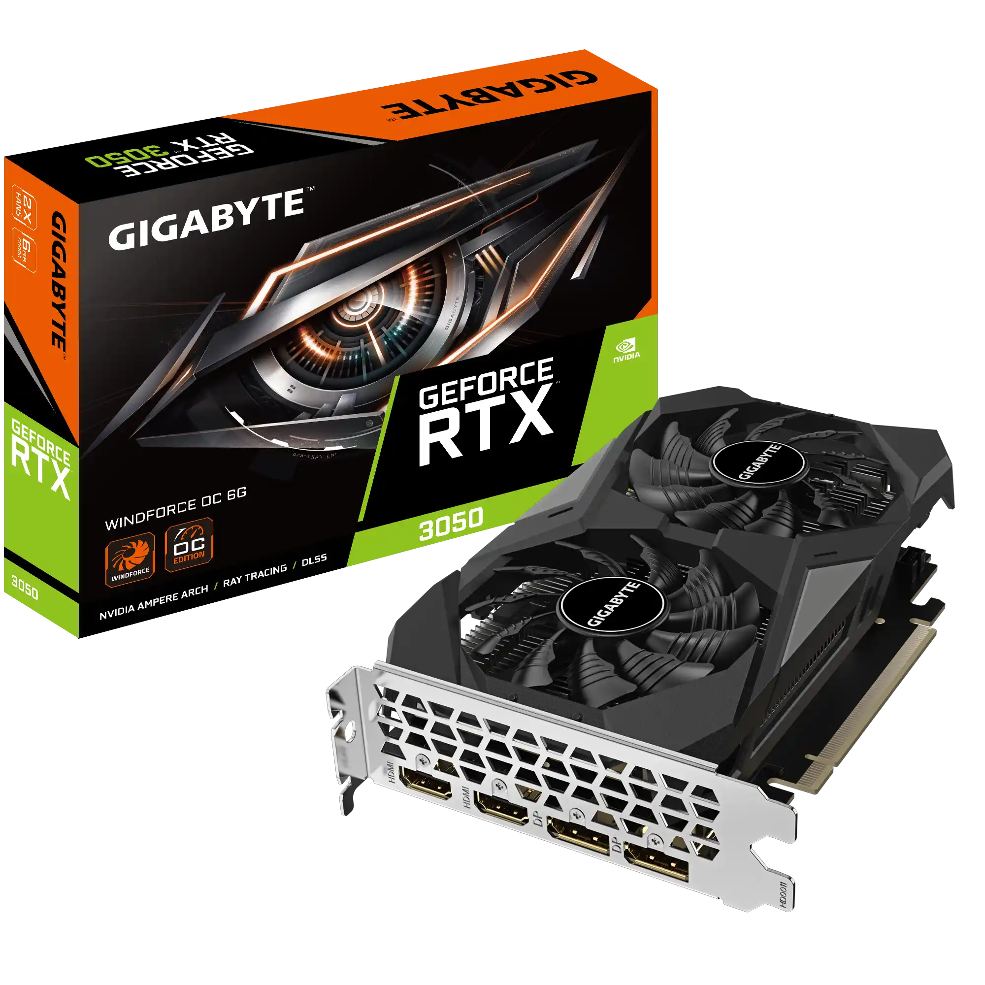 Grafička karta Gigabyte GeForce RTX 3050 WINDFORCE 6GB 128bit DVI/HDMI/DP