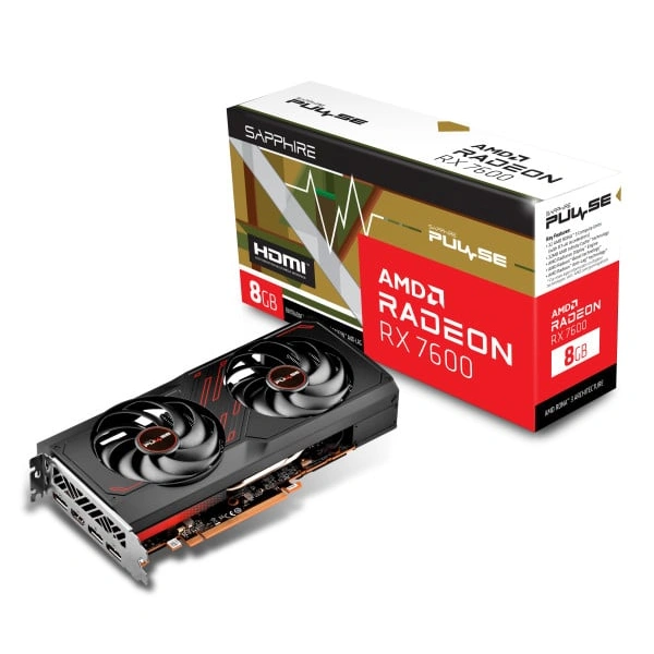 SVGA Sapphire Radeon RX 7600 Gaming OC Pulse 8GB GDDR6, 11324-01-20G
