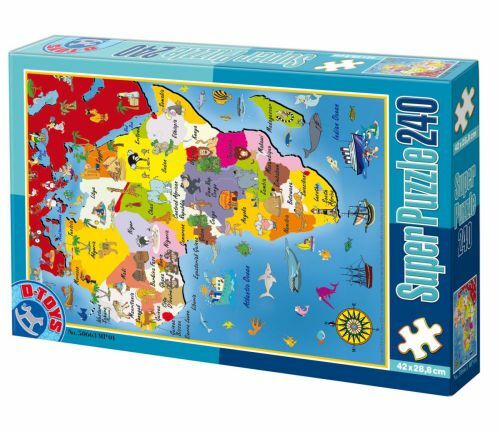 SUPER PUZZLE  240 delova MAPS 04