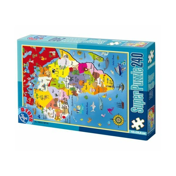 SUPER PUZZLE  240 delova MAPS 04