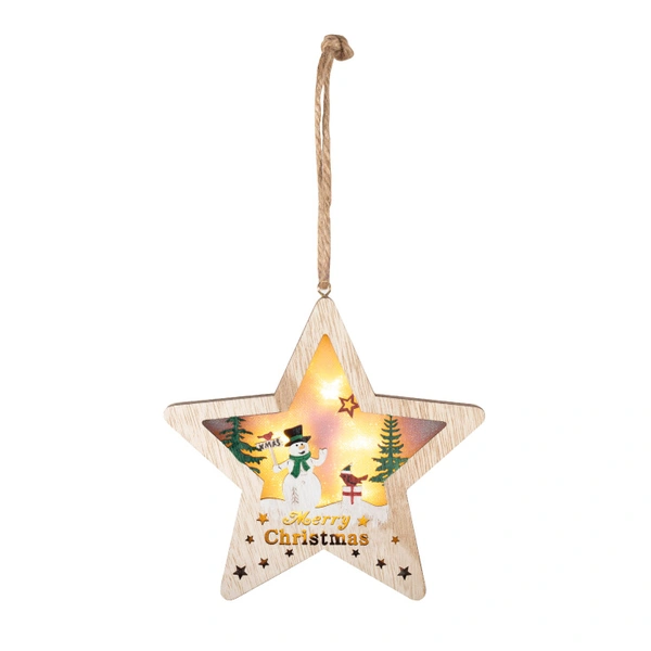 Ukras za prozor ili vrata &quot;zvezda i sneško&quot;