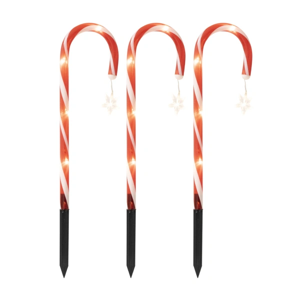 LED dekoracija &quot;šećerni štap&quot; 3 kom.