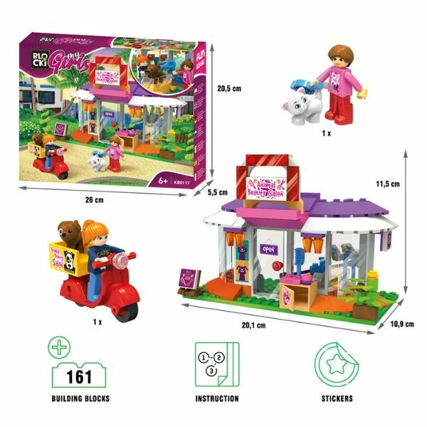 Kocke Blocki salon lepote za zivotinje sa dodacima 161 delova