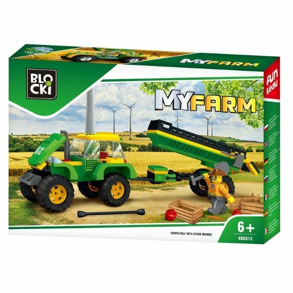 Kocke Blocki traktor sa prikolicom i dodacima 164 delova