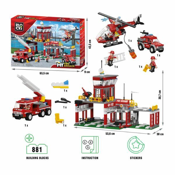 Kocke Blocki vatrogasna stanica sa dodacima 881 delova