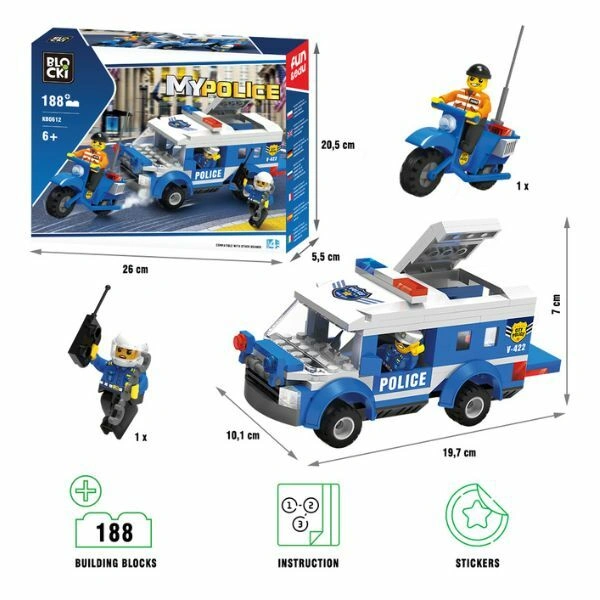 Kocke Blocki policijska vozila 188 delova