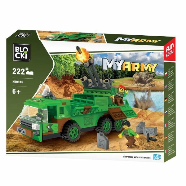 Kocke Blocki vojni kamion sa raketom 222 delova