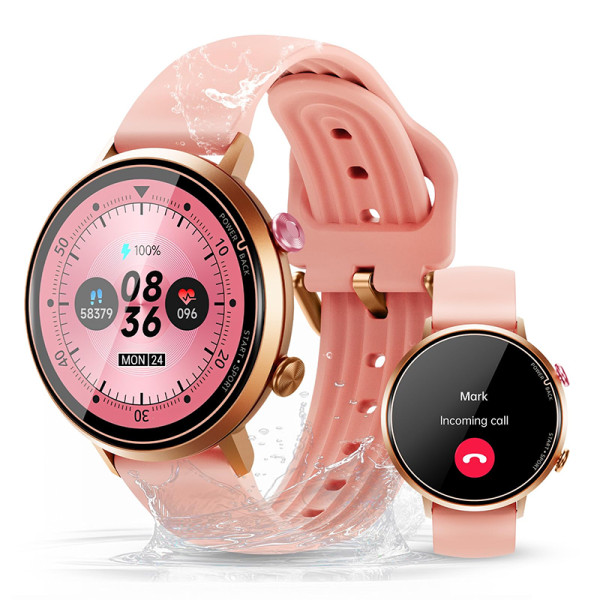 Oukitel BT60 pink Smart Watch ženski 230mAh/Heart rate/SpO2/Blood Pressure/Voice-Assist/Acceler