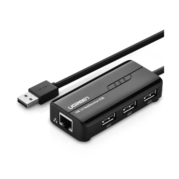 Adapter USB HUB 2.0 na RJ45 +3xUSB Ugreen