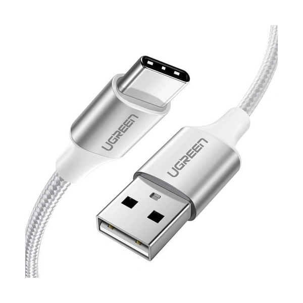 USB-A 2.0 na USB tip C kabl Alu.0.25m Beli