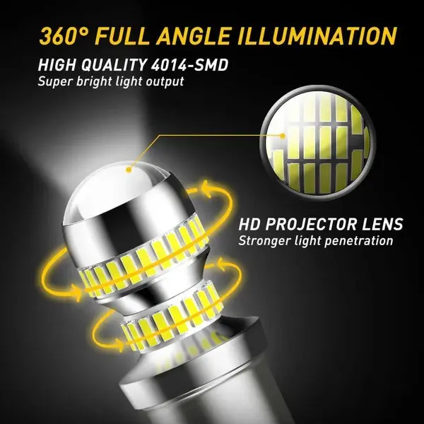 AUXITO LED sijalice 1156 BA15S P21W 7506 6000K 1156-54H-DD-W2