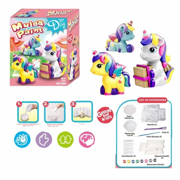 Kreativni set - napravi i oboji jednoroga od gipsa 61976