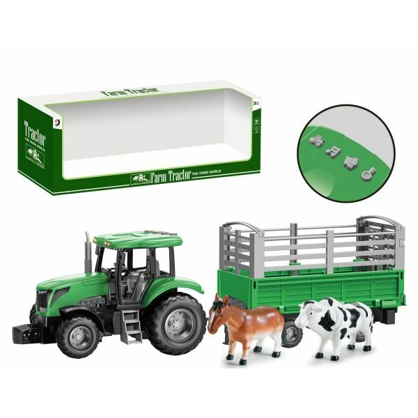 Traktor Sa Prikolicom I Životinjama