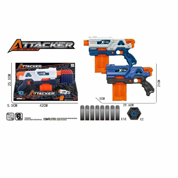 Pistolj sa mekanim mecima Attacker Xflame