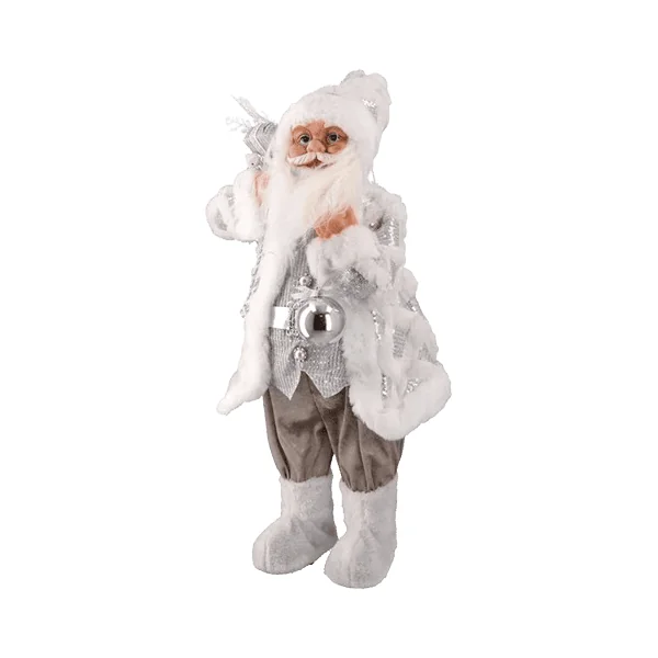 Deda mraz figura Deco Santa 10 srebrni
